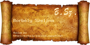 Borbély Szelina névjegykártya